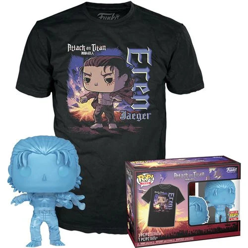 Attack on Titan Eren Jaeger Funko Pop! Vinyl Figure #1321 and Adult T-Shirt 2-Pack